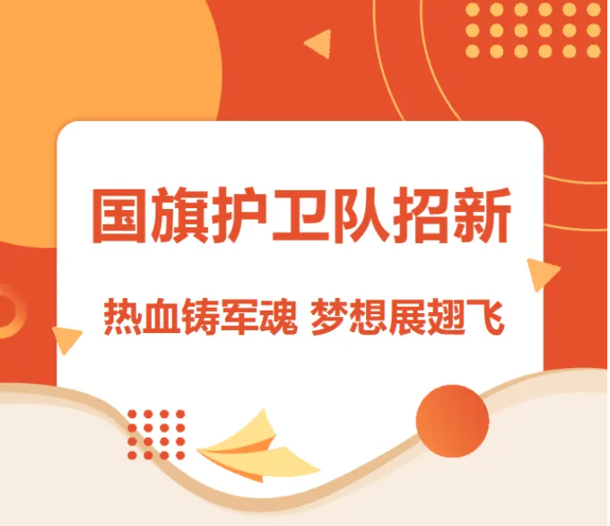 熱血鑄軍魂，夢想展翅飛——國旗護(hù)衛(wèi)隊(duì)招新啦！
